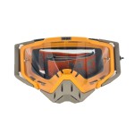 Ski, snowboard, motorcycling, cycling goggles, unisex, orange frame, transparent lens, O11OTN